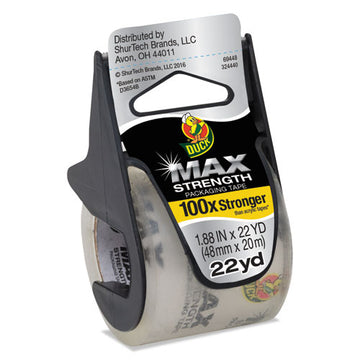 Duck® Max Packaging Tape With Dispenser, 1.5" Core, 1.88" X 22 Yds, Crystal Clear, 6-pack freeshipping - TVN Wholesale